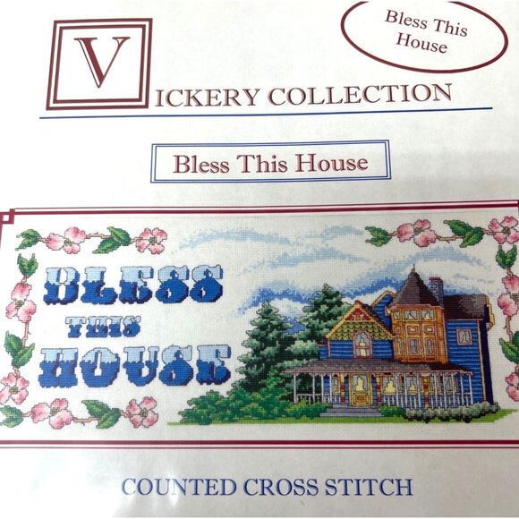 Bless This House Counted Cross Stitch Pattern By Vickery Collection - Picture 3 of 4